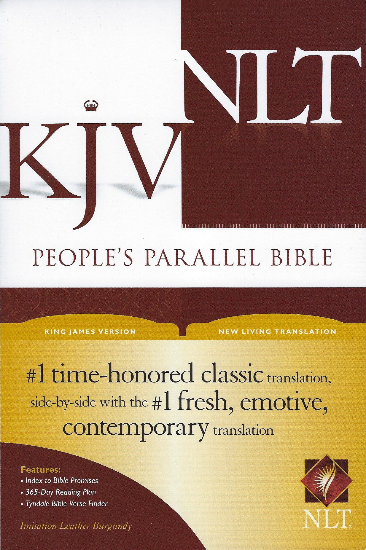KJV/NLT People's Parallel Bible-Burgundy Imitation Leather